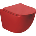 SantiLine SL-5005MR Унитаз подвесной, безободковый, красный матовый (сиденье микролифт)