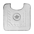 Migliore COMPLEMENTI Коврик (88) д/WC 60х60 см. белый, узор 2, вышивка логотип КОРОНА хром 24950