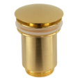 Remer 904CC114BG Донный клапан 1.1/4" click-clack без перелива золото брашированное