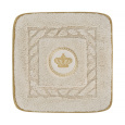Migliore Коврик д/ванной комнаты 60х60 см. вышивка логотип КОРОНА, кремовый, окантовка золото 30767