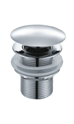 Донный клапан для раковины WasserKRAFT A024 Push-up, с переливом, хром
