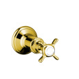 Axor Montreux 16871990 Запорный вентиль, СМ, ½’ / ¾’, цвет: полированное золото