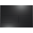 TECEsquare II, панель смыва с двумя клавишами металлическая, цвет: чёрный матовый