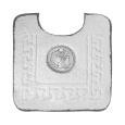 Migliore COMPLEMENTI Коврик (89) д/WC 60х60 см. белый, узор 5, вышивка логотип АФИНА хром 24951