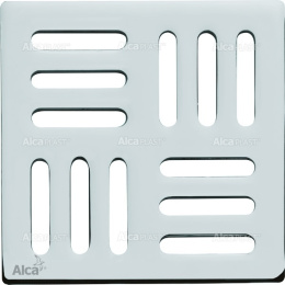 Дизайновая решетка 102×102×5 латунь – хром, MPV001