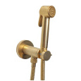 Гигиенический душ Bossini Paloma Brass E37005B.043 с прогрессивным смесителем, Золото сатинированное