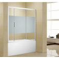Шторка для ванны Aquanet Practic AE10-B-155H150U-CP 155, прозрачное стекло/шелкография