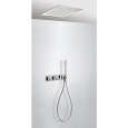 Встраиваемая душевая система с термостатическим смесителем+верхний душ 38x38 см+ ручной душ Tres 207