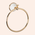 Полотенцедержатель кольцо Tiffany World Harmony TWHA015bi/oro, белый/золото
