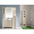 EBAN Eleonora Modular  Комплект мебели, с зеркалом со шкафчиком слева и светильником, полки справа, 