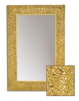 Зеркало AURA с рамой из хрустального стекла, цвет золото, с подсветкой