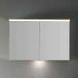 Шкаф-зеркало Burgbad Yumo SPIY100.F3193 100 с LED-подсветкой, белый глянец/антрацитовый-серый