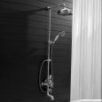 HUBER Victorian Настенная душевая система:термостатический смеситель для ванны,верхний душ Easy Clea