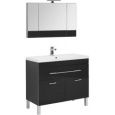 Комплект мебели для ванной Aquanet Верона NEW 100 черный (напольный 1 ящик 2 дверцы)