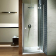 Фото Душевая дверь в нишу Radaway Almatea DWJ 110 L профиль Хром стекло Графит 31212-01-05N