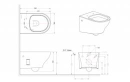 Унитаз подвесной Bravat Rael (C01017UW-A-ENG)