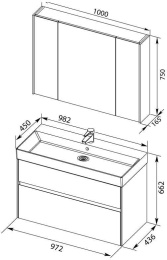 Фото Мебель для ванной Aquanet Бруклин 100 белый