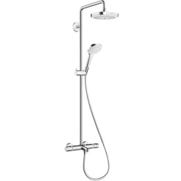 Душевая система с термостатом 27352400 Hansgrohe Croma Select E Showerpipe 180 (белый, хром)