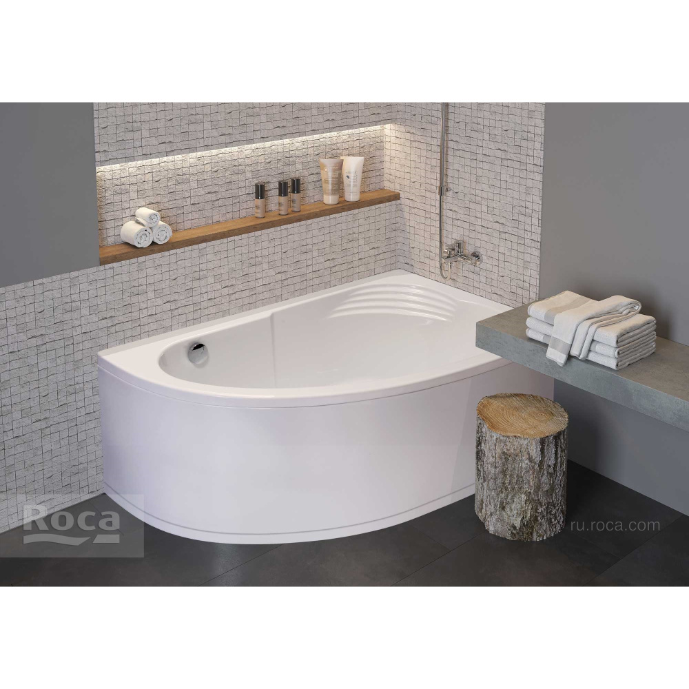 Акриловая ванна 170x100 Roca (248645000), асимметричная
