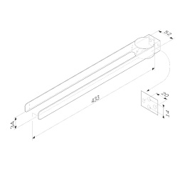 Двойная вешалка для полотенец Am.Pm Inspire 2.0 (A50A32622) черный