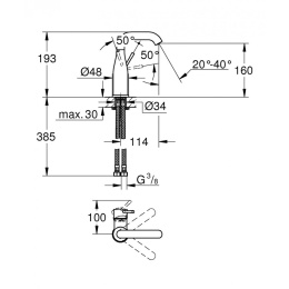 Grohe Essence New 23463001 Смеситель для раковины стандартный