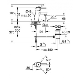 Grohe Concetto 32204001 Смеситель для раковины корпус маленький