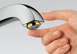 Смеситель на борт ванны на 4 отверстия 31449090 Hansgrohe Metropol Classic (хром, золото)