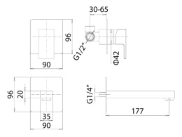 Фото Смеситель для раковины Mamoli Feel 48470000D121 встраиваемый, chrome