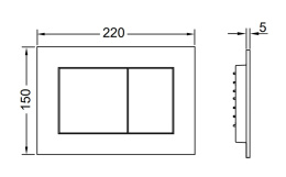 Фото Инсталляция для унитаза TECE Base K440403 с кнопкой смыва TECEnow, черный глянцевый