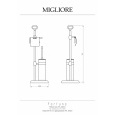 Migliore Fortuna 27740 Стойка WC 2-х функциональная, h74 см., хром
