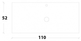 Фото Armadi Art NeoArt 853-110-WH Столешница стекло 110см прямая БЕЛАЯ