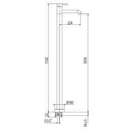 Gattoni Circle Two 9109/90NO Смеситель напольный для раковины