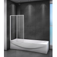 Шторка на ванну Cezares Relax RELAX-V-2-80/140-C-Bi, 80 х 140 см, стекло прозрачное, цвет профиля се
