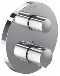 Смеситель термостатический Jacob Delafon Round E75390-CP, для ванны и душа, внешняя часть