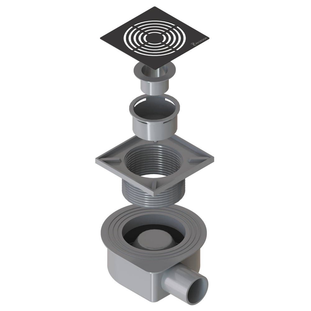 Фото Душевой трап Boheme Smart Design (984-15-B) черный