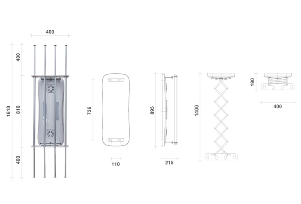 Умная сушилка для белья Senspa Marmi Compact (140см)