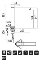 NOBILI Mia MI102713CR Смеситель для кухни (хром)