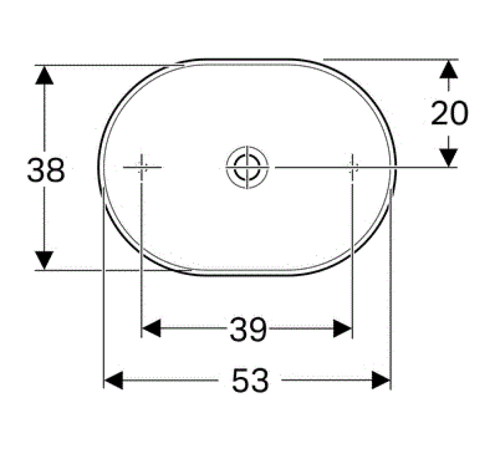 Фото Geberit Variform 500.774.01.2 Раковина, встраиваемая сверху, накладная