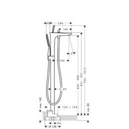 Смеситель для ванны Hansgrohe PuraVida (15473000) хром