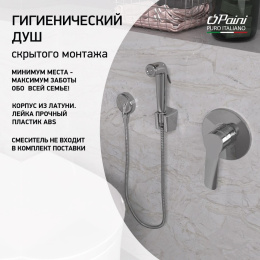Фото Гигиенический душ Paini Forza 53CR174KITABS хром
