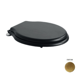 Фото Сиденье с крышкой для унитаза Globo Paestum (PS22RN) Дуб (мореный), Бронза