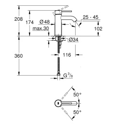 Grohe Essence New 23590001 Смеситель для раковины стандартный