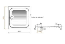 Поддон душевой Galassia Flat (1027), цвет белый