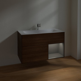 Villeroy Boch Finion F040GKGN Тумба под раковину 996х498 мм (anthracite matt/walnut veneer)