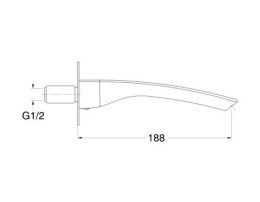 Cristina PD48651 Излив для ванны