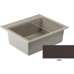 Мойка для кухни из литого мрамора Aquaton Делия 60 прямоугольная графит 1A715232LD210