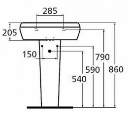 Фото Пьедестал для раковины Ideal Standard Areal W312301