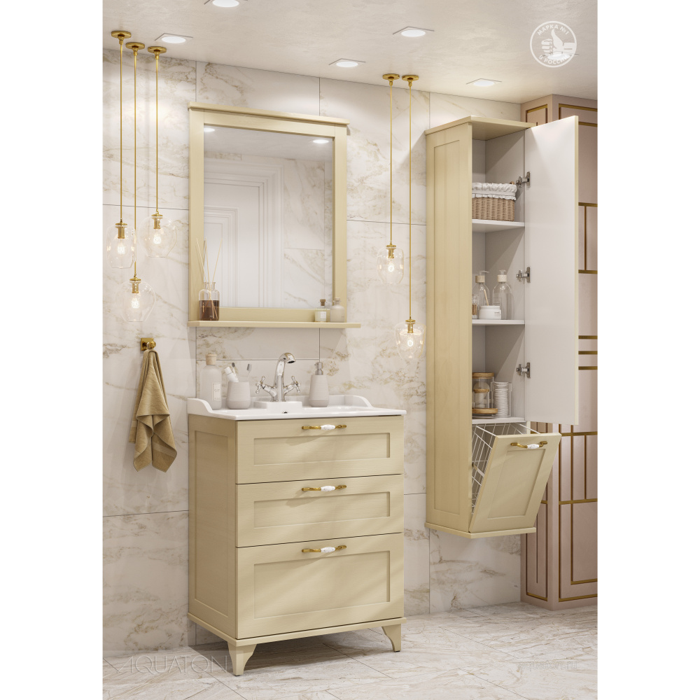 Шкаф - колонна Aquaton Леон дуб бежевый 1A186503LBPR0