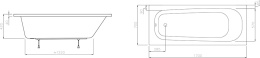 Фото Акриловая ванна 170x70 Ravak (C632S00000)