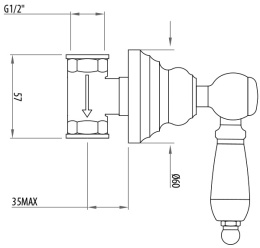 Фото Gattoni Vivaldi Lever Встраиваемый смеситель для душа, хром